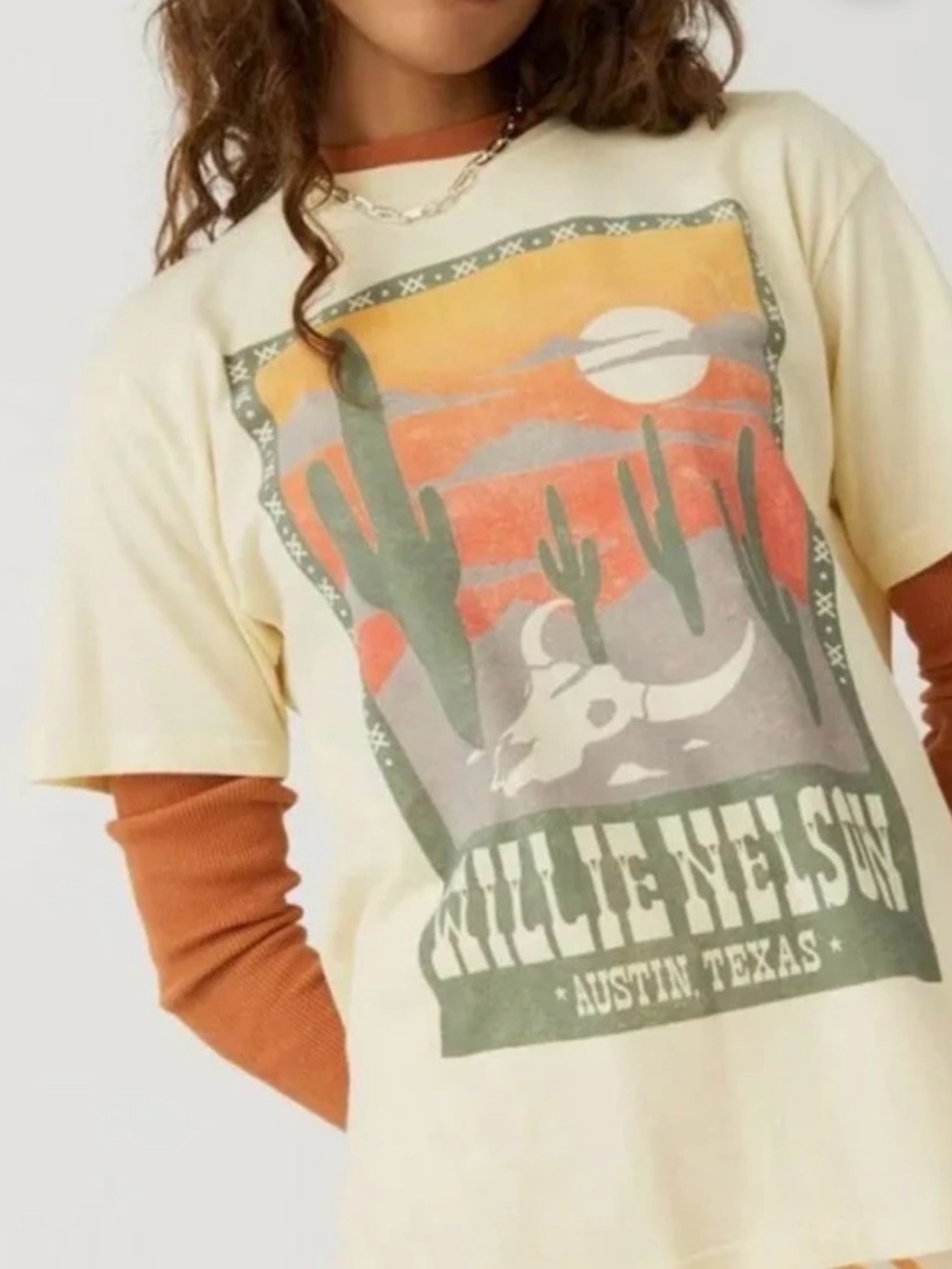 Daydreamer Willie Nelson Austin TX Graphic Tee Size L Made USA